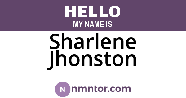 Sharlene Jhonston