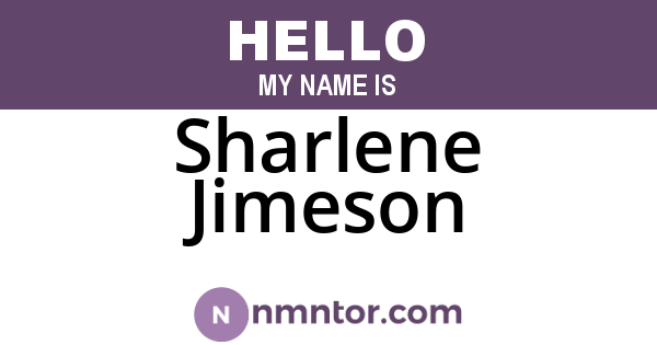 Sharlene Jimeson