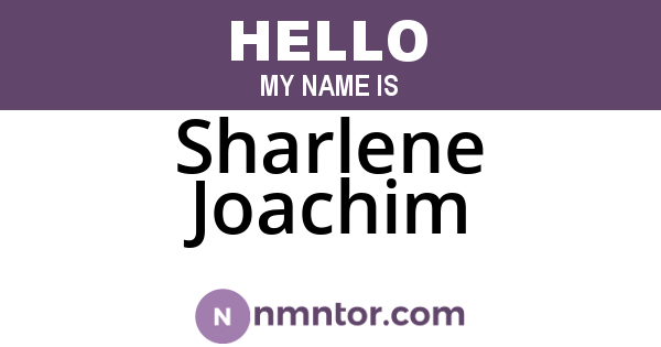 Sharlene Joachim