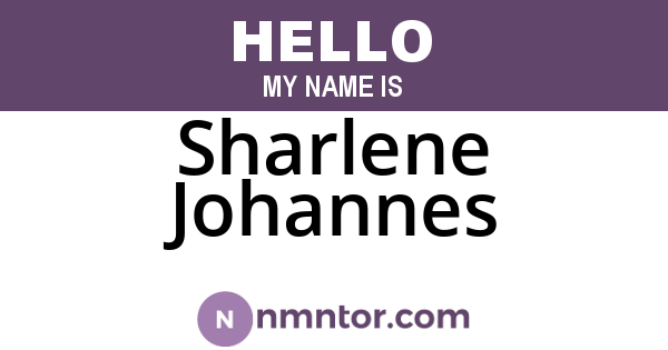 Sharlene Johannes