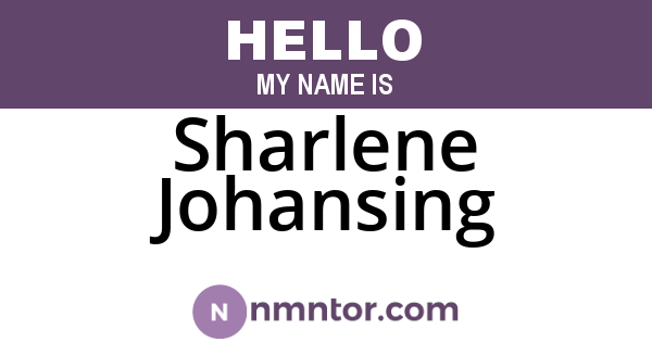 Sharlene Johansing