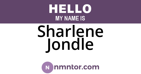 Sharlene Jondle