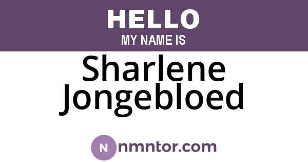 Sharlene Jongebloed