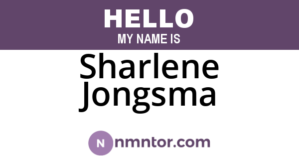 Sharlene Jongsma