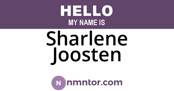 Sharlene Joosten