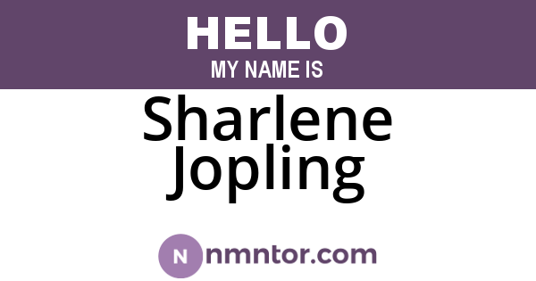Sharlene Jopling