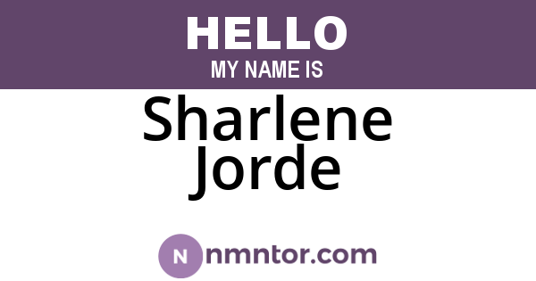 Sharlene Jorde