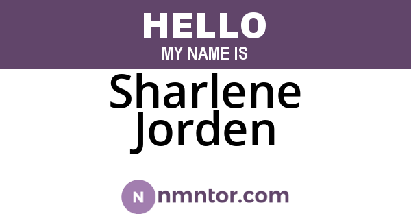 Sharlene Jorden