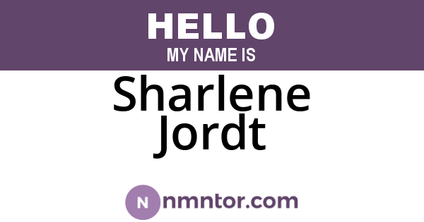 Sharlene Jordt