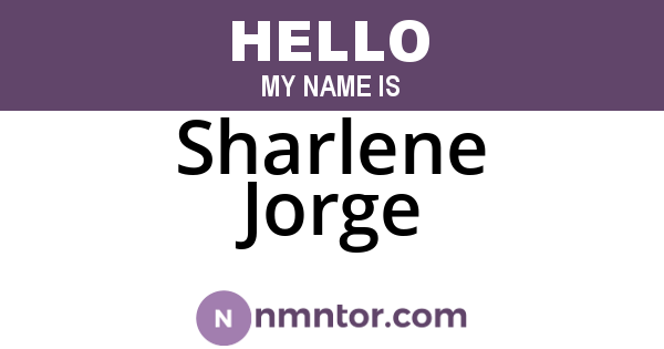 Sharlene Jorge