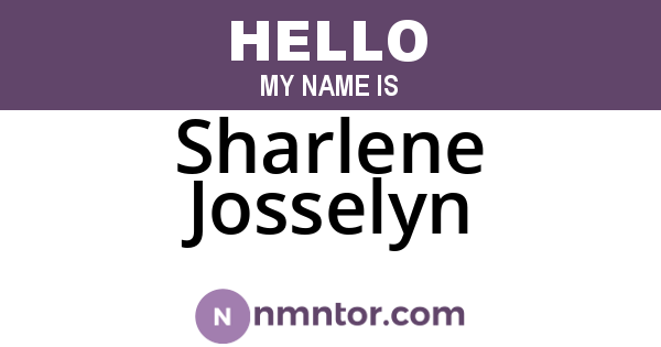 Sharlene Josselyn