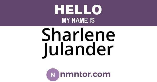 Sharlene Julander