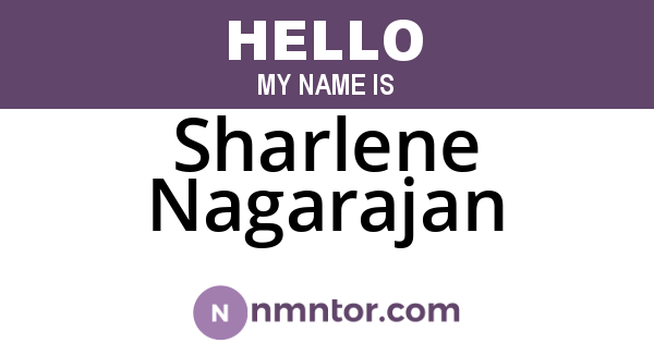 Sharlene Nagarajan