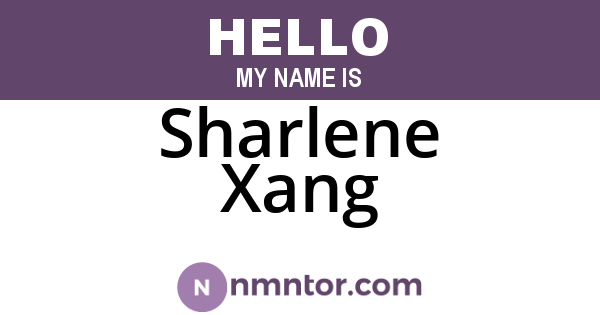 Sharlene Xang