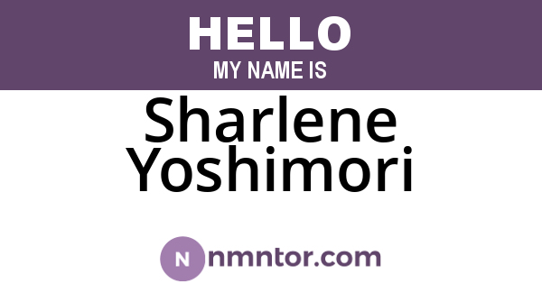 Sharlene Yoshimori