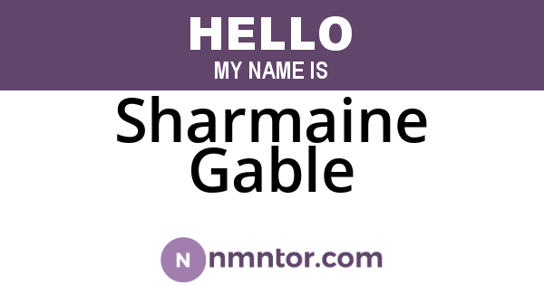 Sharmaine Gable