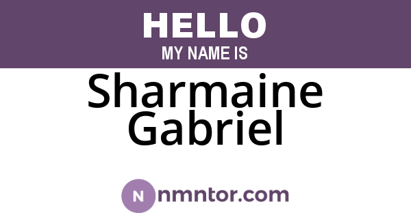 Sharmaine Gabriel