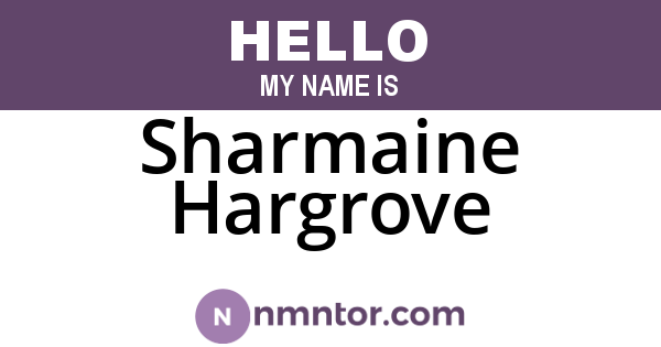 Sharmaine Hargrove