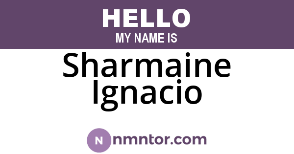 Sharmaine Ignacio