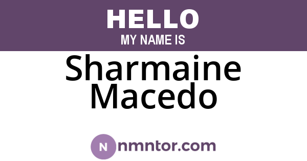 Sharmaine Macedo