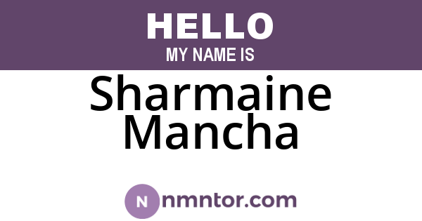 Sharmaine Mancha