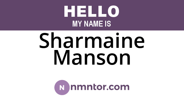 Sharmaine Manson