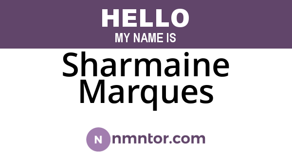 Sharmaine Marques