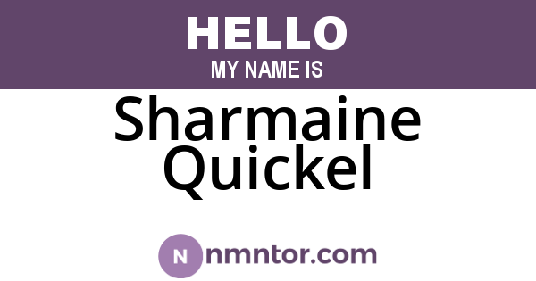 Sharmaine Quickel