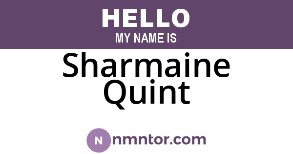 Sharmaine Quint