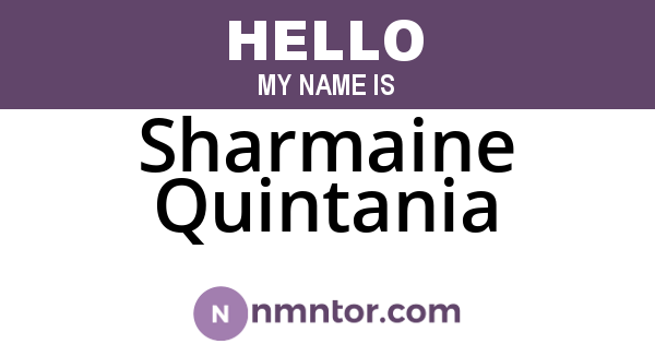 Sharmaine Quintania
