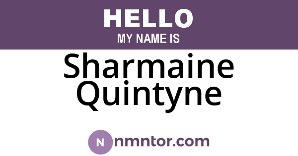 Sharmaine Quintyne
