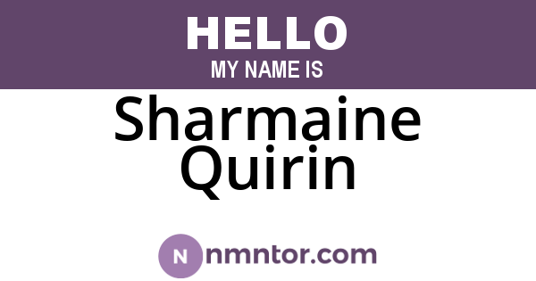 Sharmaine Quirin