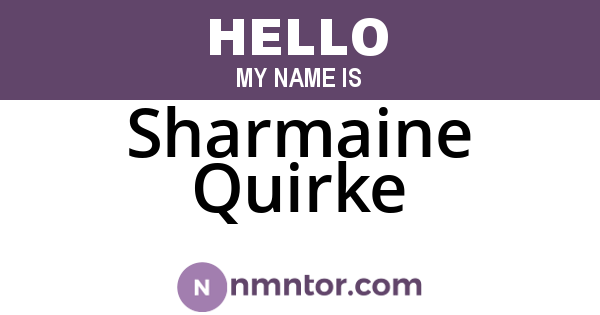 Sharmaine Quirke