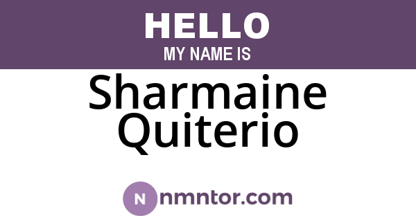 Sharmaine Quiterio