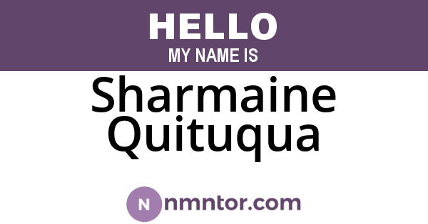 Sharmaine Quituqua
