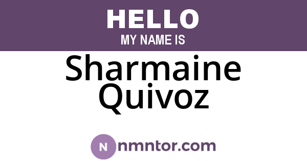 Sharmaine Quivoz