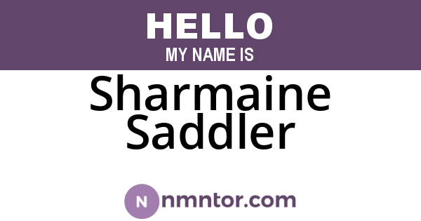 Sharmaine Saddler