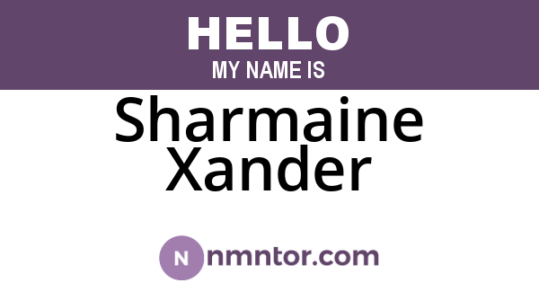 Sharmaine Xander