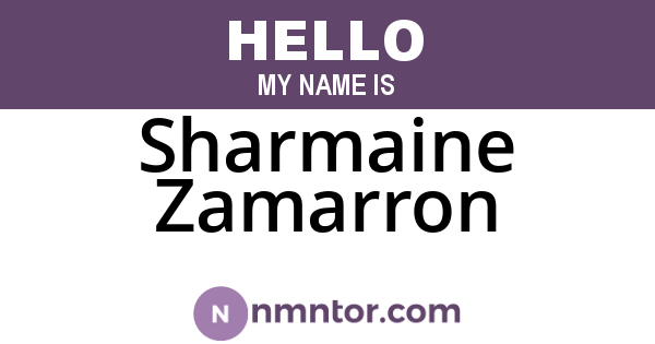 Sharmaine Zamarron