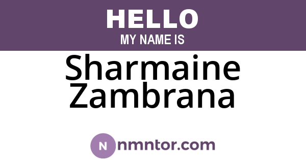 Sharmaine Zambrana