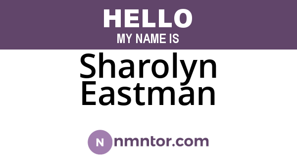 Sharolyn Eastman