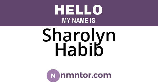 Sharolyn Habib