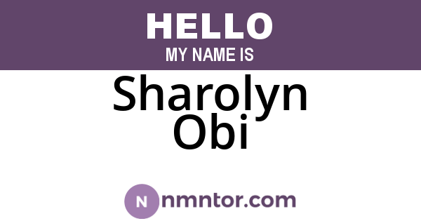 Sharolyn Obi