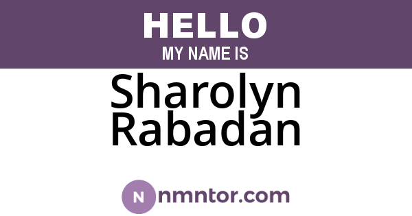 Sharolyn Rabadan