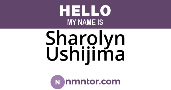 Sharolyn Ushijima