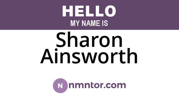 Sharon Ainsworth