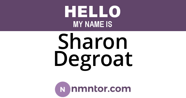 Sharon Degroat