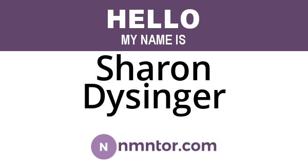 Sharon Dysinger
