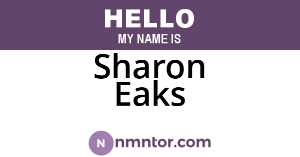 Sharon Eaks