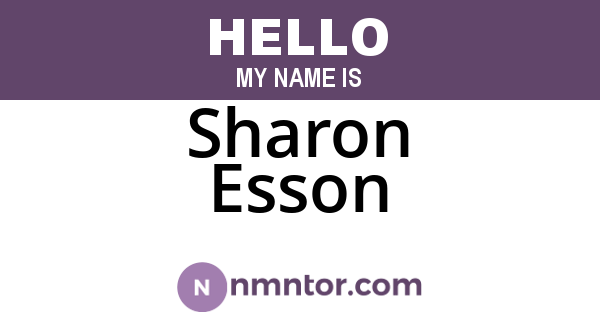 Sharon Esson